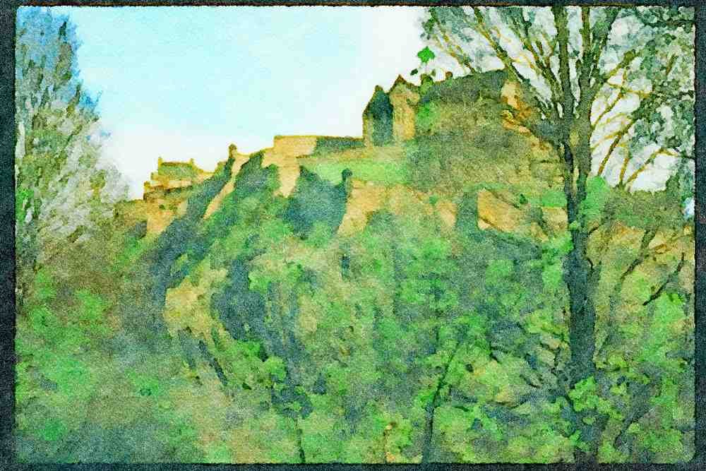 Scotland UK GB 092003 Edinburgh, Castle A4 Limited Edition Watercolour Print