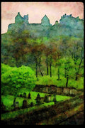 Scotland UK GB 092004 Edinburgh, Castle Area A4 Limited Edition Watercolour Print