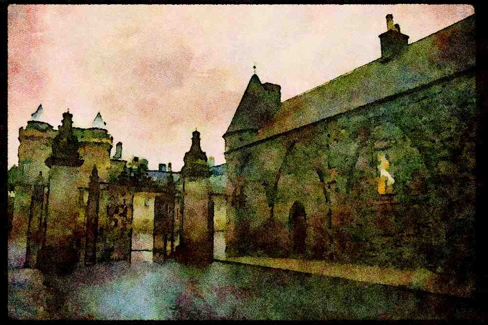 Scotland UK GB 092006 Edinburgh, Castle Area A4 Limited Edition Watercolour Print