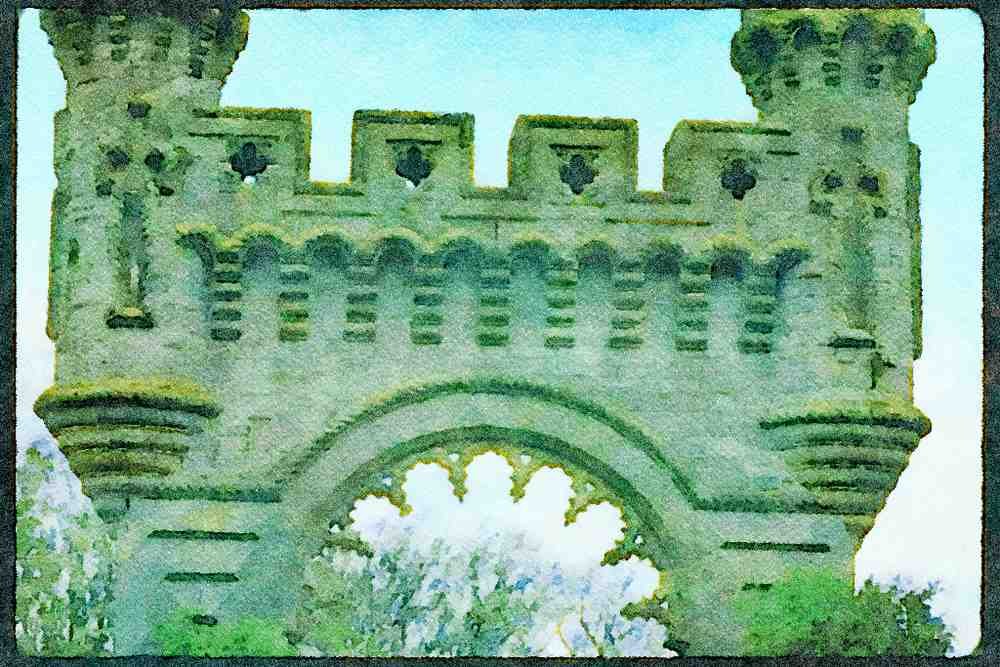 Scotland UK GB 092040 Oban Castle Estate A4 Limited Edition Watercolour Print