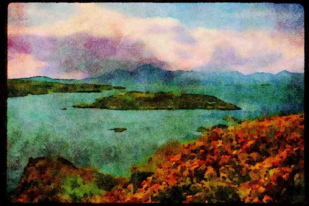 Scotland UK GB 092046 View From Kyle A4 Limited Edition Watercolour Print