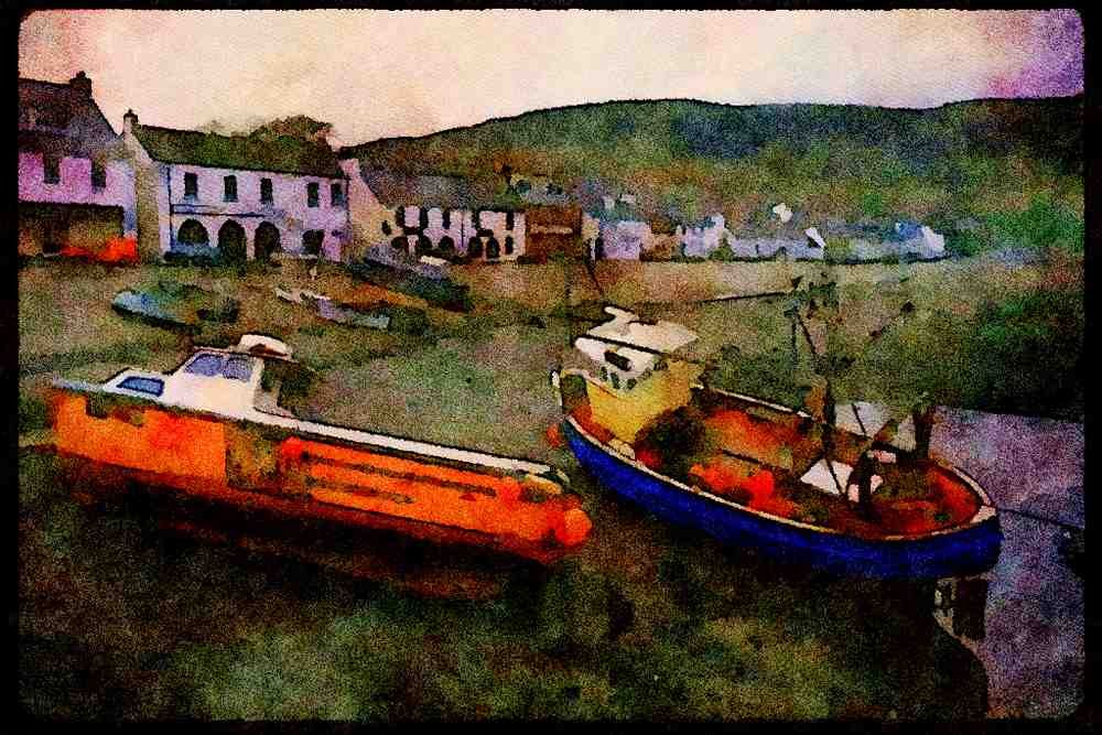 Scotland UK GB 092069 Isle Of Lewis, Low Tide A4 Limited Edition Watercolour Print