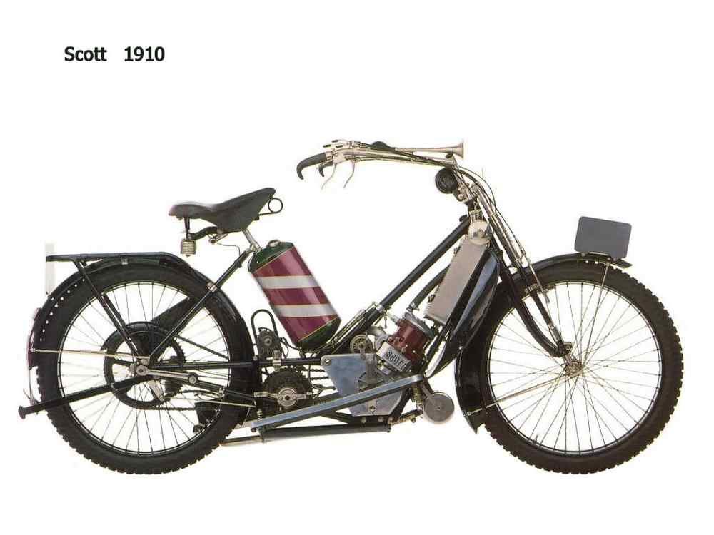 Scott 1910 motorbike A4 Photo Print