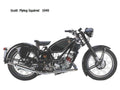 Scott FlyingSquirrel 1949 motorbike A4 Photo Print