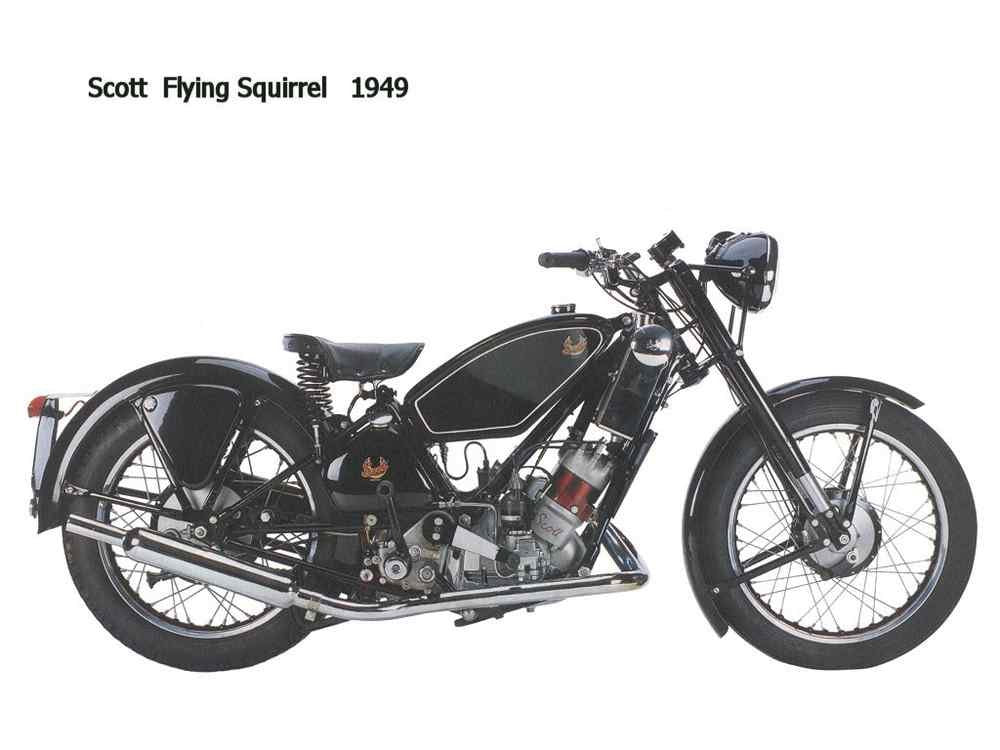 Scott FlyingSquirrel 1949 motorbike A4 Photo Print