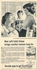 Scott Tissue Family 1940s Vintage Retro Advert Poster
