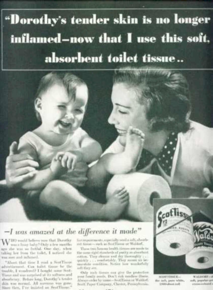 Scott Tissue Mother Vintage Retro Advert Ads A4 Photo Print