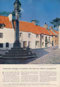 Scottish Town Square Vintage Retro Advert Ads A4 Photo Print