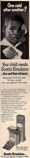 Scotts Emulsion Family Vintage Retro Advert Ads A4 Photo Print