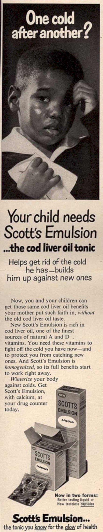 Scotts Emulsion Family Vintage Retro Advert Ads A4 Photo Print