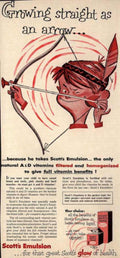 Scotts Emulsion Growth Vintage Retro Advert Ads A4 Photo Print