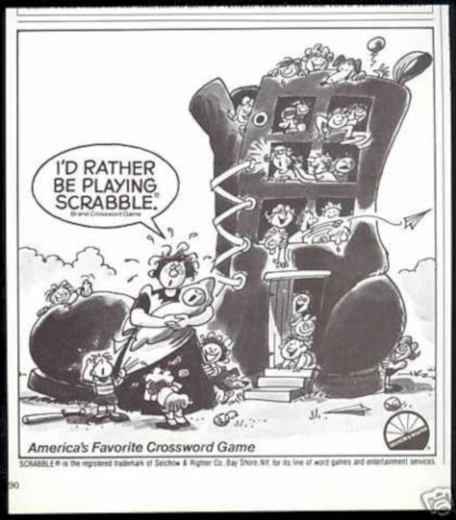 Scrabble Board Game Vintage Retro Advert Ads A4 Photo Print
