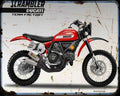 Scrambler Baja Racing Teams A4 Photo Print Motorbike Vintage Aged