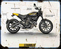 Scrambler Full Throttle 15 02 A4 Photo Print Motorbike Vintage Aged