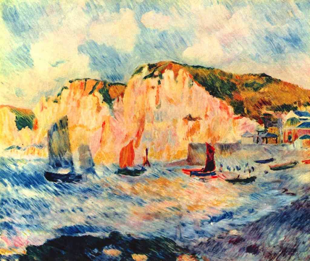 Sea And Cliffs A4 Photo Print
