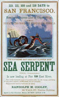 Sea Serpent Clipper Advert Vintage A4 Photo Print