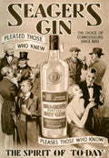 Seagers Gin 1930s 1930s Vintage Retro Advert Poster