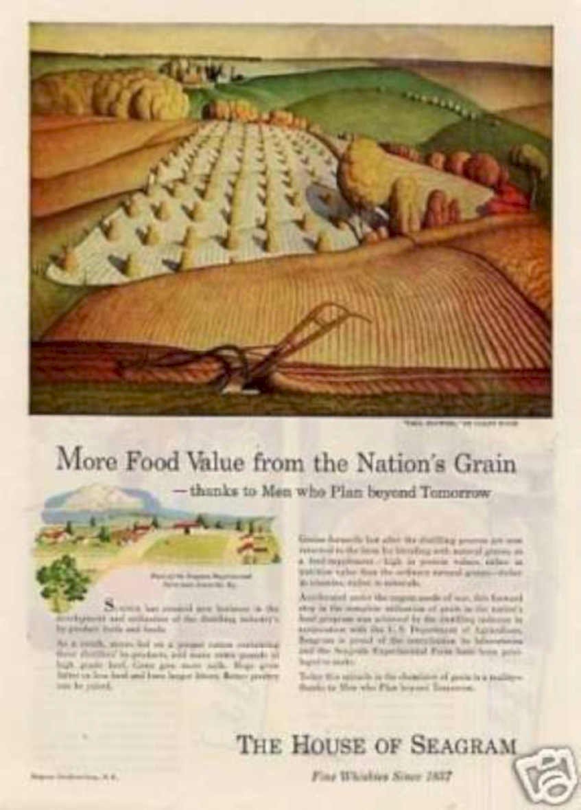 Seagram Wheat Bridge Vintage Retro Advert Ads A4 Photo Print
