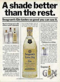 Seagrams Gin Bottle Vintage Retro Advert Ads A4 Photo Print