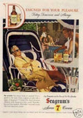 Seagrams Whiskey Drinks Vintage Retro Advert Ads A4 Photo Print