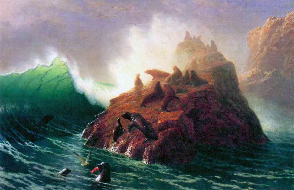 Seal Rock California Bierstadt A4 Photo Print