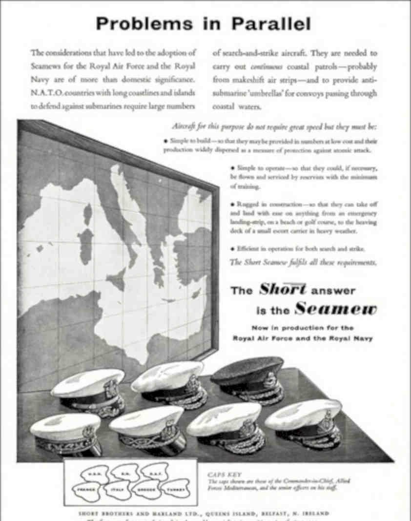 Seamew Caps Aircraft Vintage Retro Advert Poster A4 Photo Print