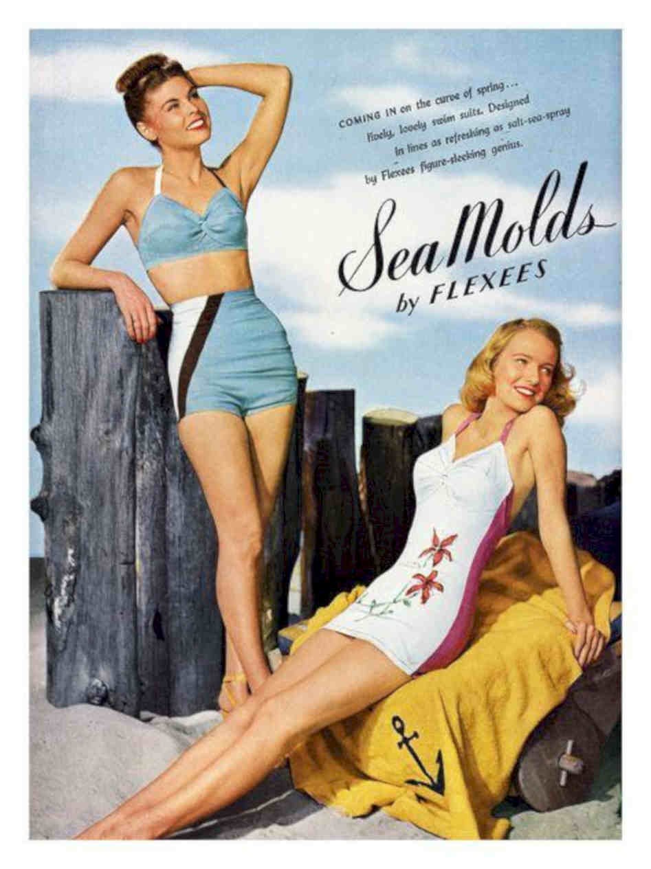 Seamolds Swimwear Vintage Retro Advert Poster A4 Photo Print