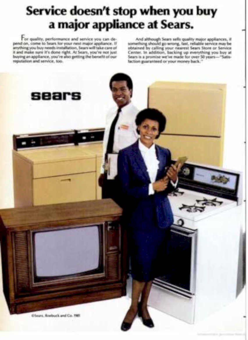 Sears Appliances 1981 Vintage Retro Advert Ads A4 Photo Print
