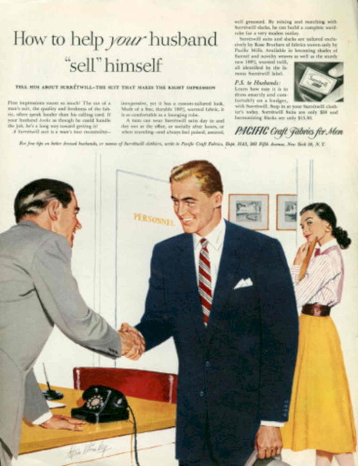 Searsmail Pacific Craft 1950s Vintage Retro Advert Poster