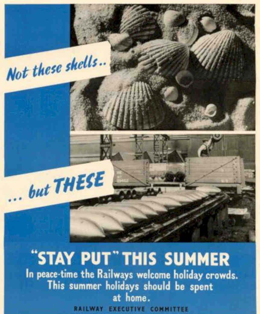 Seashells Railway Summer Vintage Retro Advert Poster A4 Photo Print