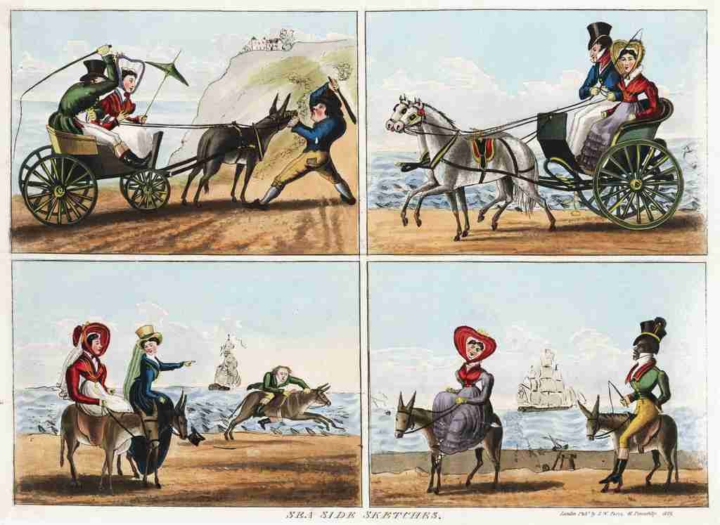 Seaside 1829b Cartoon Joke 001 Vintage A4 Photo Print