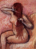 Seated Nude Combing Her Hair Circa 1887 1890 Private Collection A4 Photo Print