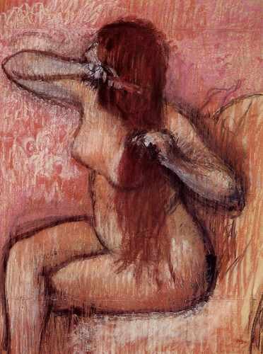 Seated Nude Combing Her Hair Circa 1887 1890 Private Collection A4 Photo Print