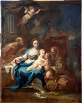 Sebastiano Conca conca sebastiano holy family with st anne the baptis Art A4 Photo Print