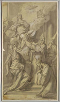 Sebastiano Conca drawing madonna and saints ca 1730 ch 18550499 Art A4 Photo Print