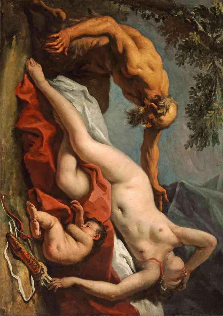 Sebastiano Ricci Venus and Satyr Sebastiano Venus And Satyr stretch A4 Photo Print