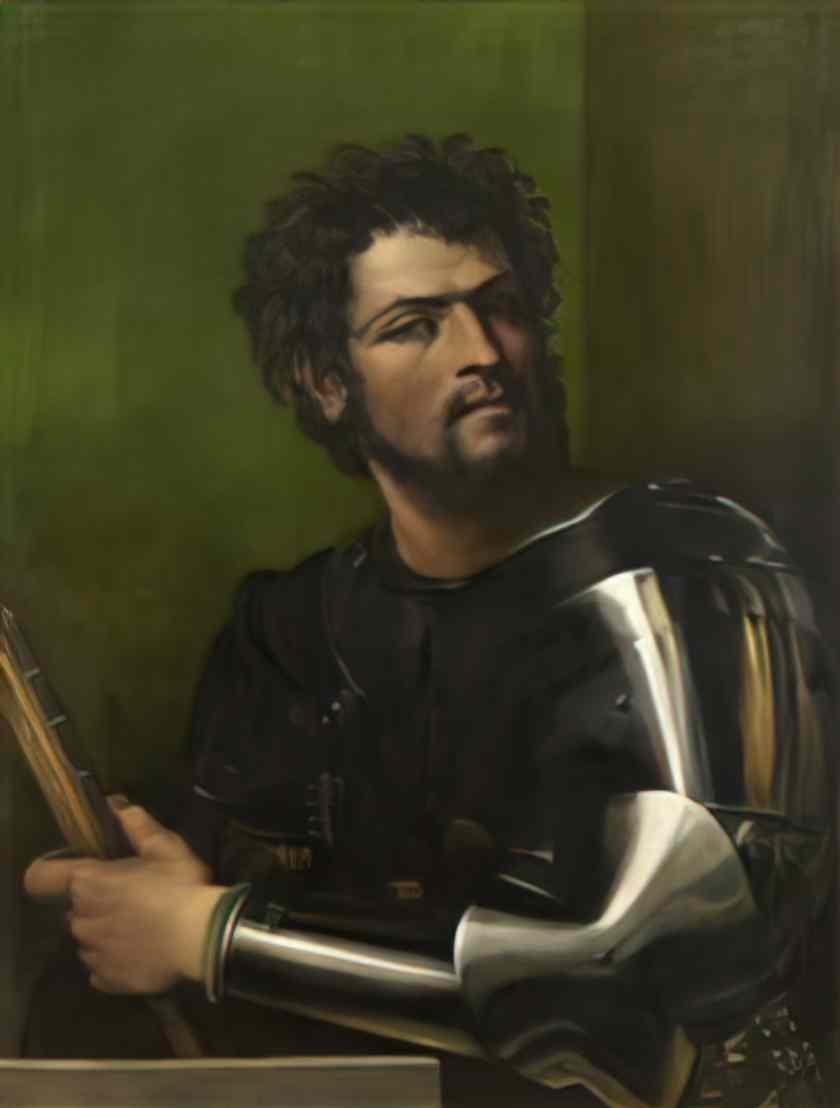 Sebastiano del Piombo piombo portrait of man in armor Art A4 Photo Print