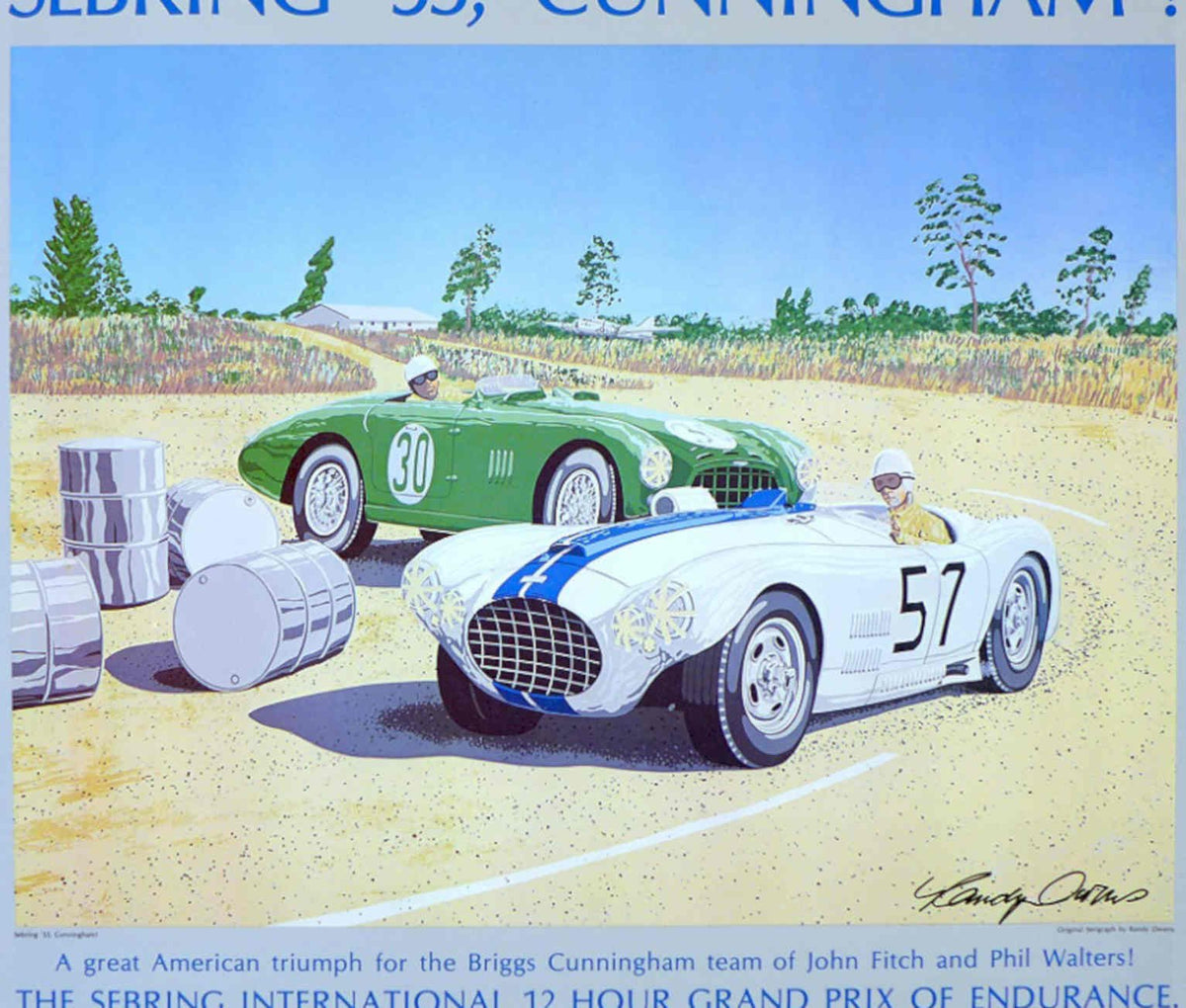 Sebring Cunningham 1953 Vintage Retro Advert Poster A4 Photo Print