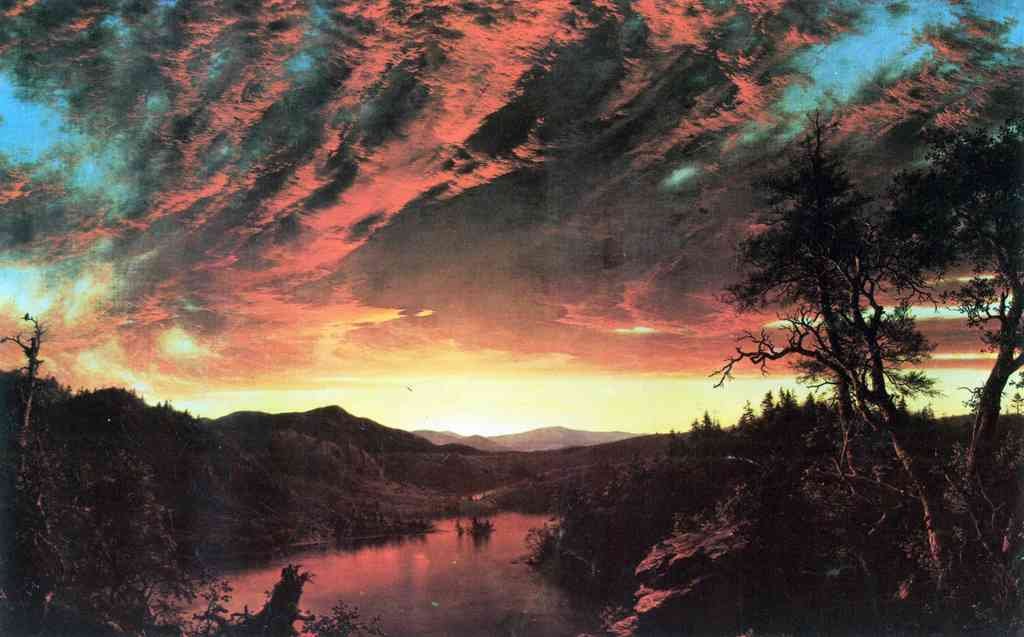 Secluded Landscape In The Sunset Frederick Edwin Church A4 Photo Print