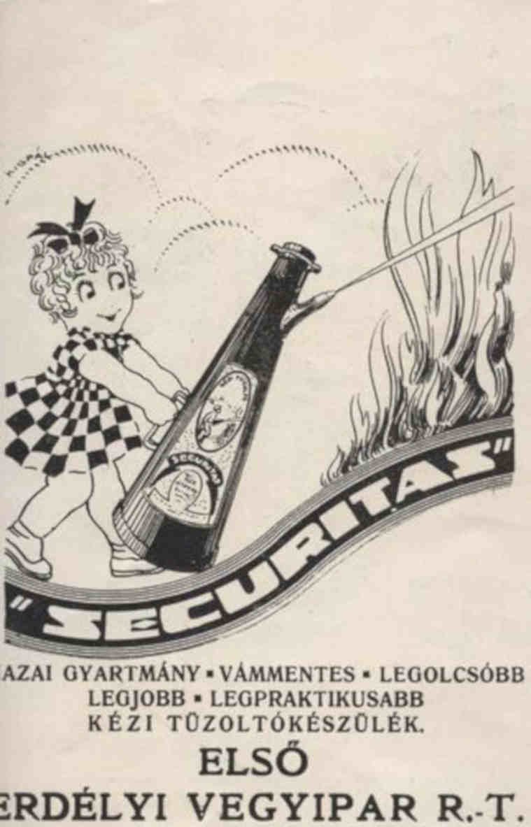 Securitas Flames Hand Vintage Retro Advert Poster A4 Photo Print