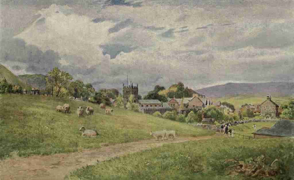Sedbergh Garsdale and Dent 1910 Sedburgh from March Hill Vintage A4 Photo Print