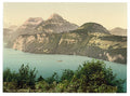 Seelisberg and Bauen Lake Lucerne I Vintage A4 Photo Print