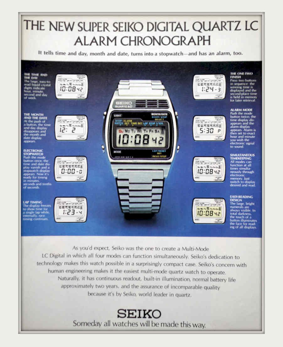 Seiko Lc Alarm Vintage Retro Advert Poster A4 Photo Print