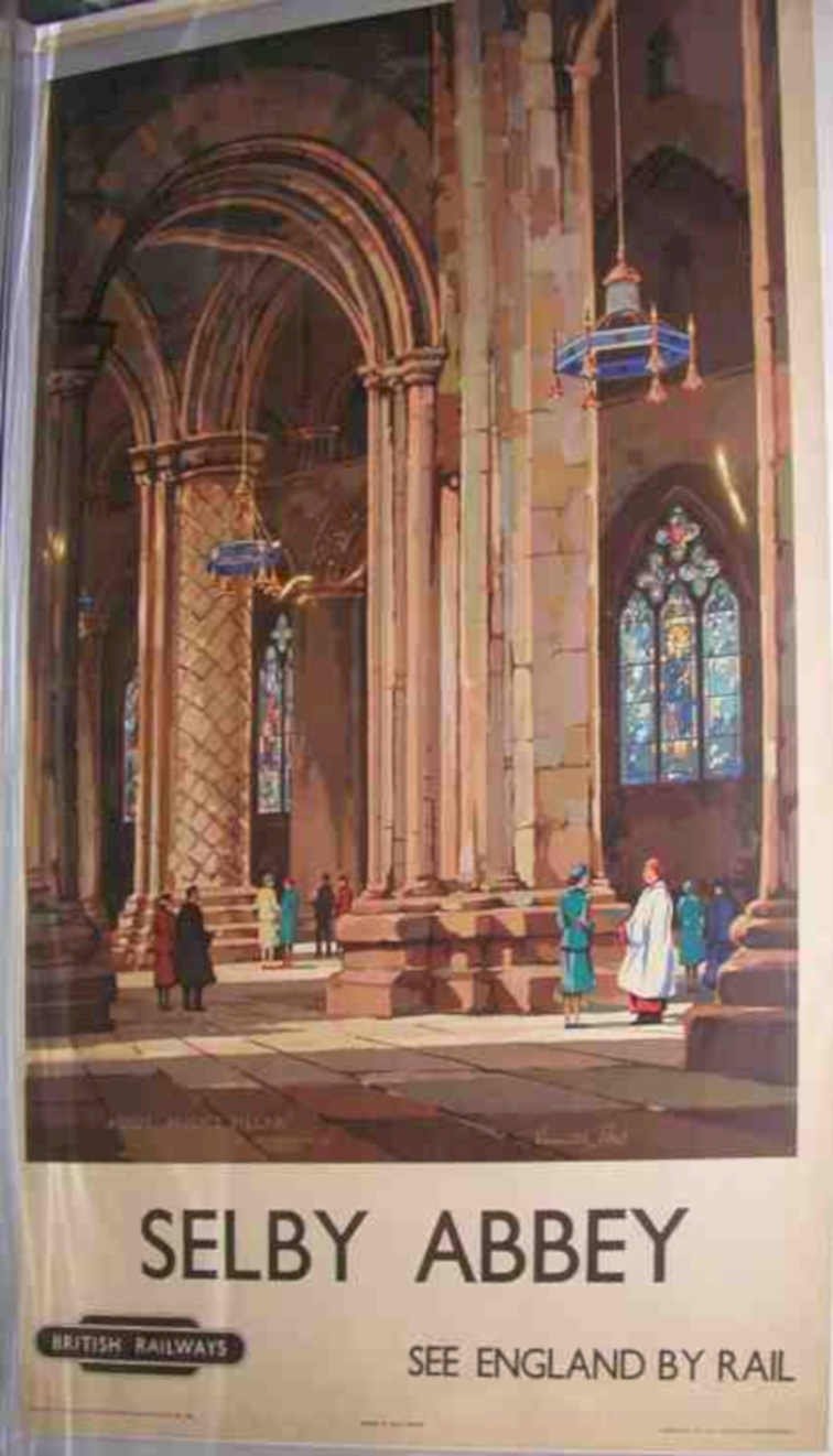 Selby Abbey Rail Vintage Retro Advert Ads A4 Photo Print