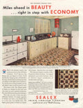 Selex Linoleum Kitchen 1930s Vintage Retro Advert Poster