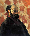 Self Portrait Before Rose Background Cezanne A4 Photo Print