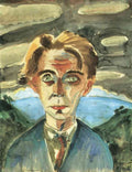 Self Portrait In Barcelona Walter Gramatte Expressionism A4 Photo Print