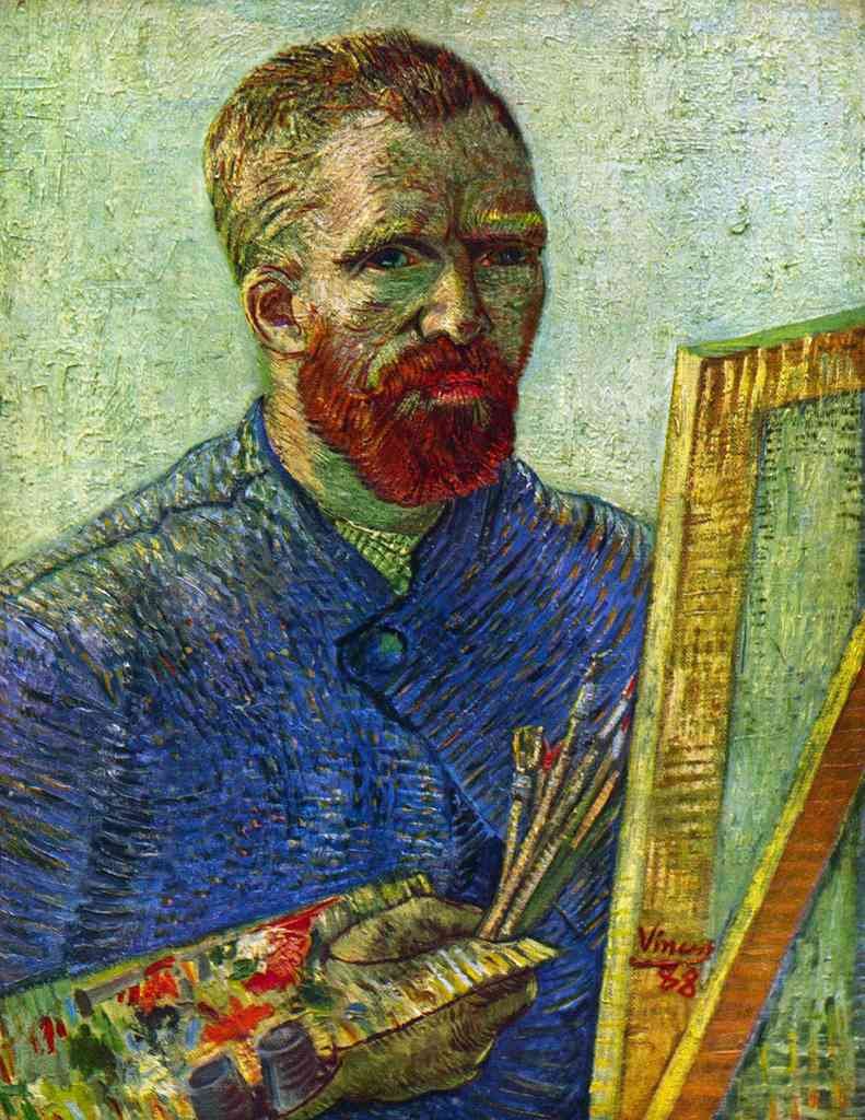 Self Portrait In Front Easel Van Gogh A4 Photo Print