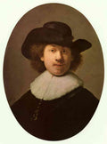 Self Portrait Oval Rembrandt A4 Photo Print