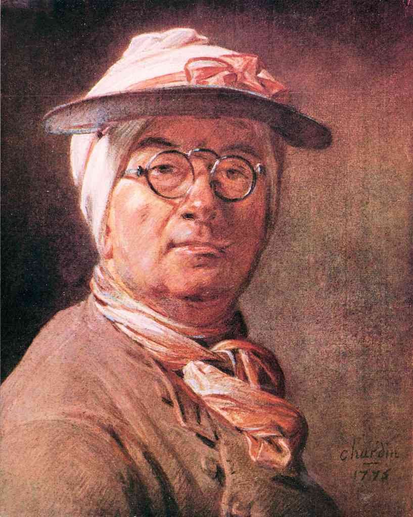 Self Portrait With Glasses Jean Chardin A4 Photo Print